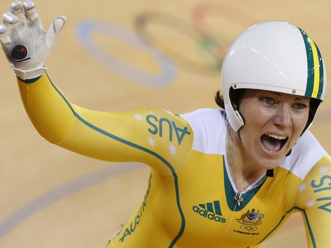 Anna Meares wins the Women's Sprint final at the London 2012 Olympic Games.