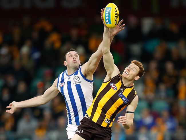 It’s second-last v last as Hawthorn “hosts” North Melbourne in Launceston this weekend. Picture: Adam Trafford/AFL Media/Getty Images