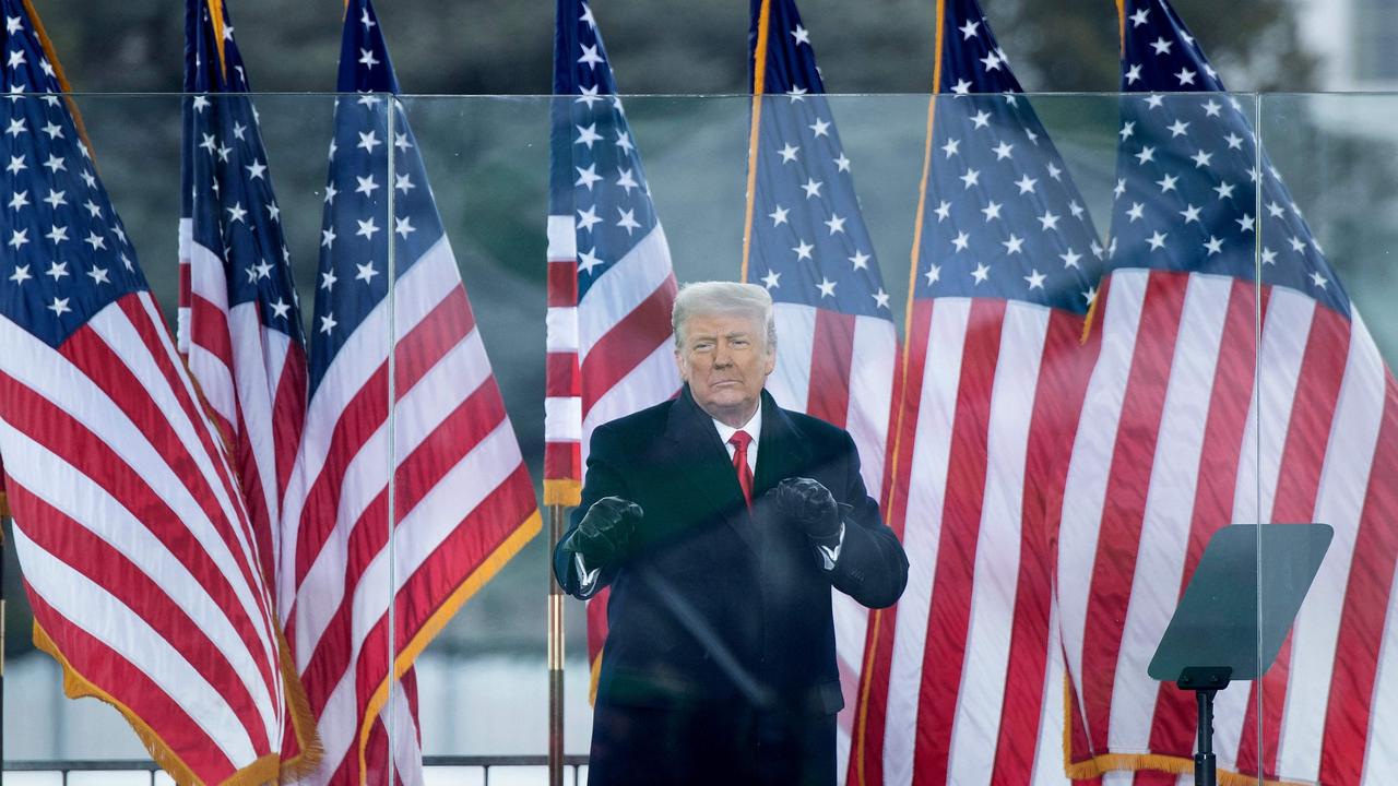 Trump’s rhetoric often mixes devotion to the Constitution with hints at challenging its restrictions, using ‘jokes’ to test boundaries. Picture: Brendan Smialowski / AFP