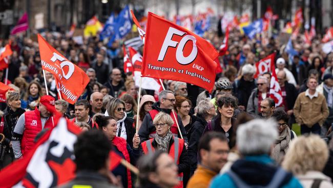 Protesters attend a demonstration in Dijon, eastern France. Picture: AFP