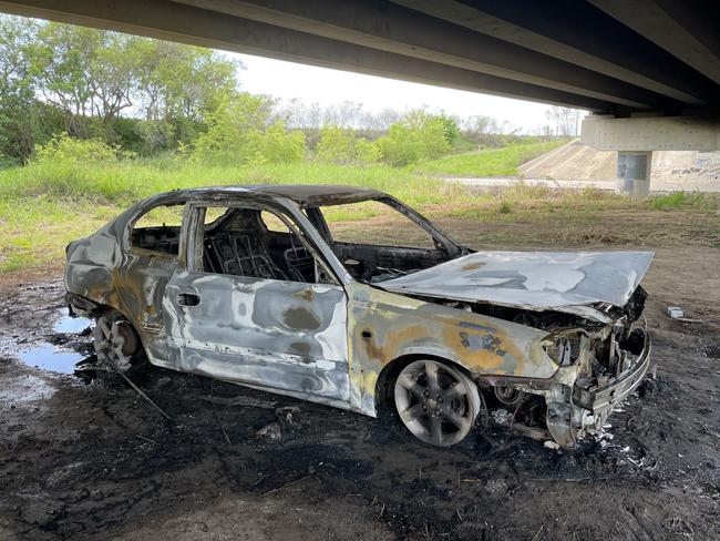 Police are investigating following the burning of a vehicle that was stolen days ago. Photo: Fergus Gregg