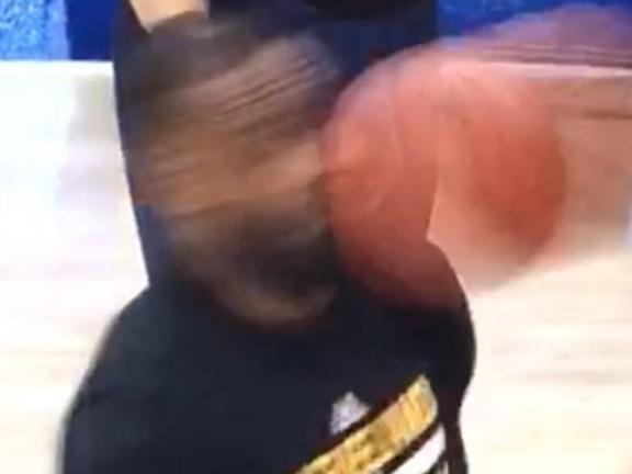 LeBron James smacked in the face