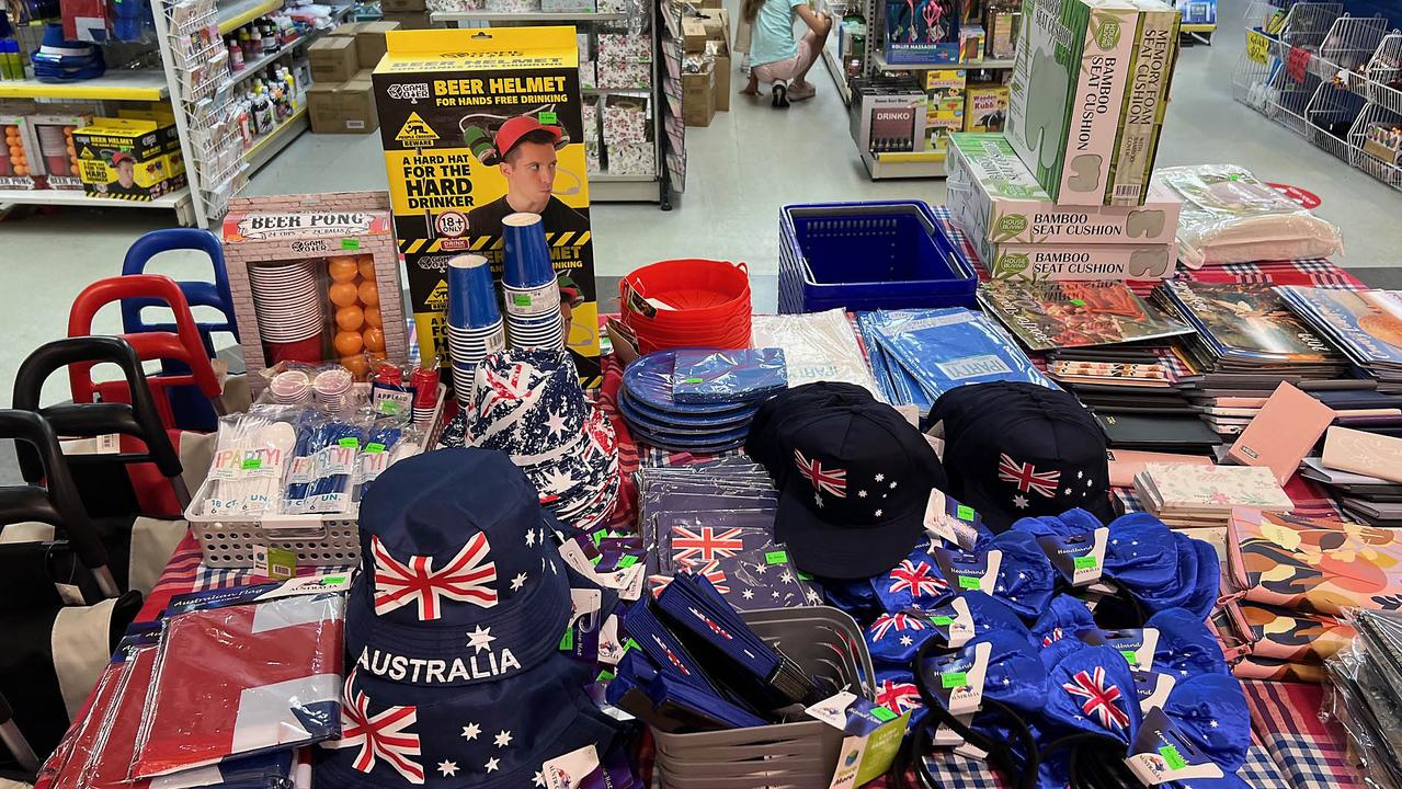 Woolworths stores have withdrawn the sale of Australia Day merchandise. Pictured is a Choice store with merchandise. Picture: NCA NewsWire/Tertius Pickard