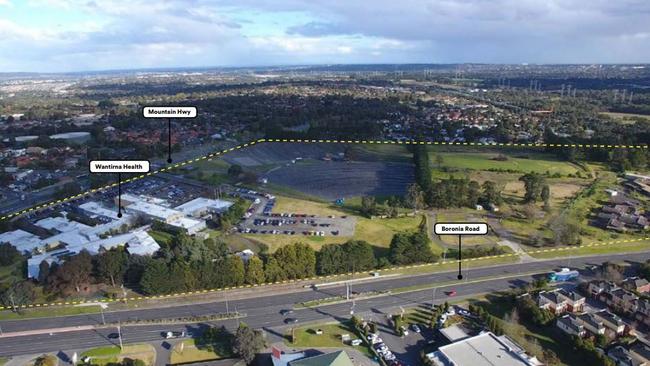 The site of the planned Wantirna Health City. Picture: Victorian Planning Authority