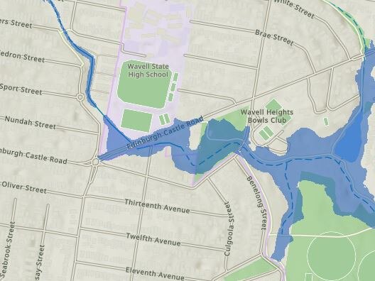 Brisbane flood mapping for Cyclone Alfred: Wavell Heights