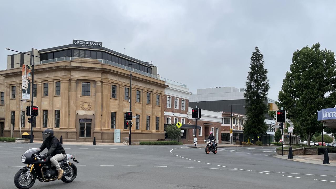 Grey skies over Toowoomba's CBD at 7.30am Boxing Day 2021.