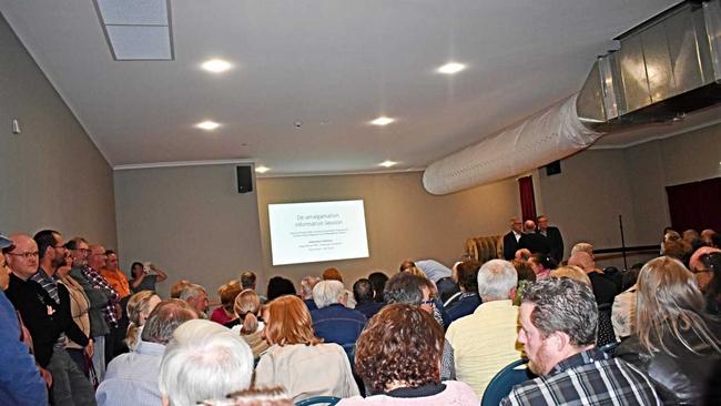 Well over 200 people attended last night's de-amalgamation 'workshop'. Picture: Matthew Purcell