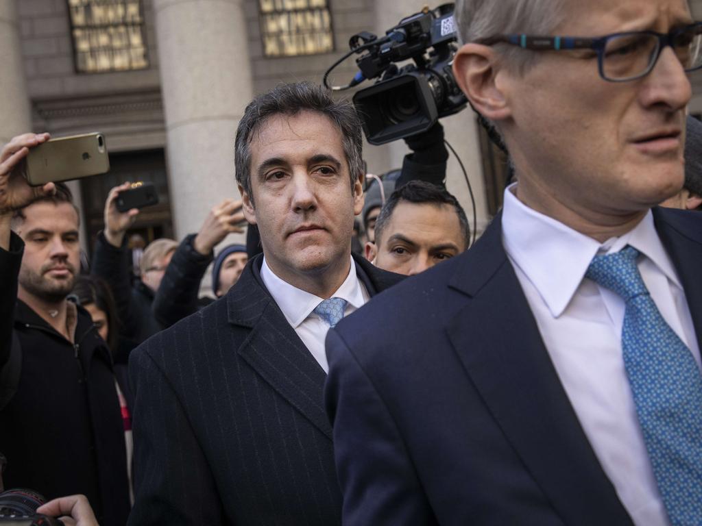 Michael Cohen, former personal lawyer to President Donald Trump, exits federal court in New York City. Picture: Getty Images