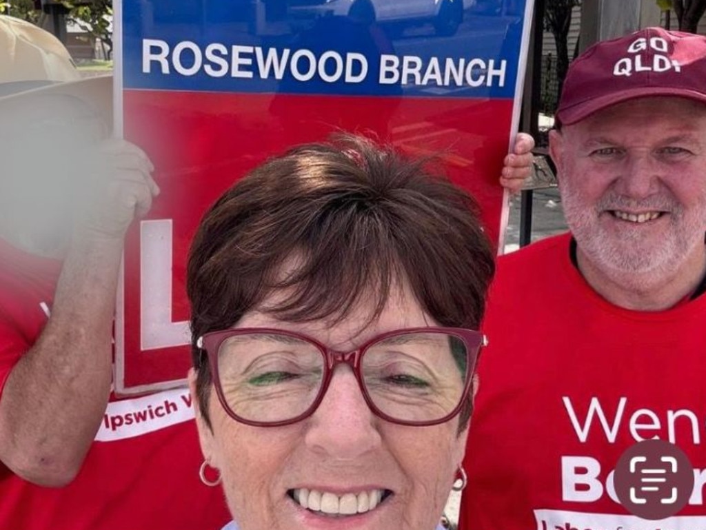 Rosewood resident John William Holznagel was pictured alongside Ipswich West MP Wendy Bourne