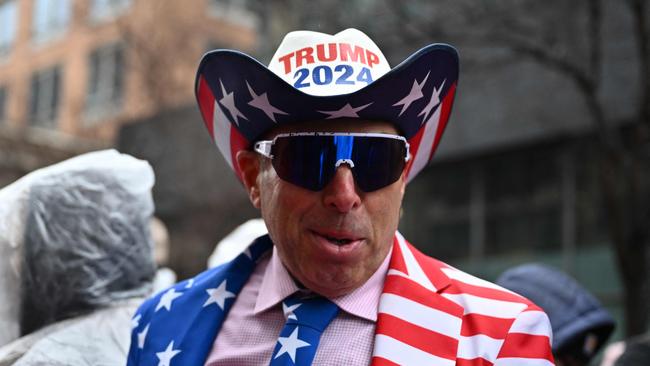 A supporter of Donald Trump at a MAGA victory rally on January 19, 2025. Picture: Angela Weiss/AFP