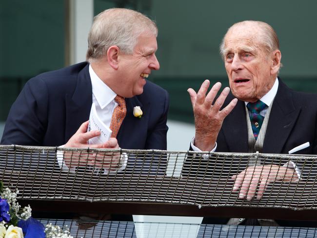 A happier moment for father and son. Picture: Getty Images