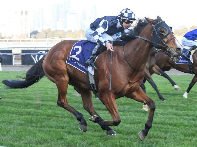 It'sourtime ridden by Damian Lane wins the Santa Ana Lane Sprint Series Final at Flemington Racecourse on July 06, 2024 in Flemington, Australia. (Photo by Brett Holburt/Racing Photos via Getty Images)