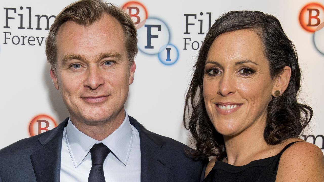 Christopher Nolan and his wife, producer Emma Thomas. Picture: Tristan Fewings/Getty Images