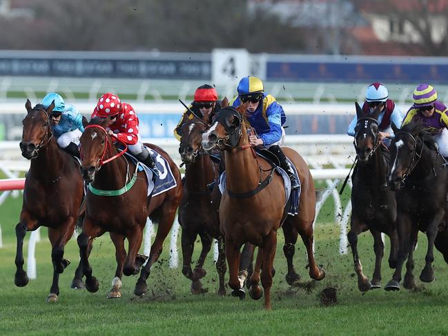 SYDNEY, AUSTRALIA - JULY 06: Zac Lloyd riding Shezanalister   wins Race 7 Racing for Good On July 13 during Sydney Racing at Royal Randwick Racecourse on July 06, 2024 in Sydney, Australia. (Photo by Jeremy Ng/Getty Images)