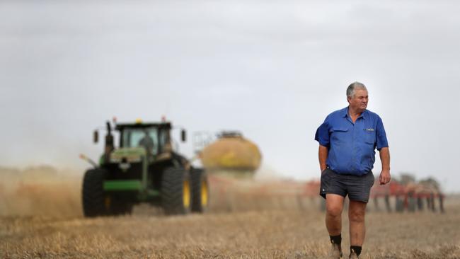 26/04/2019 Crop farmer Craig Henderson who is sowing oats on his property at Berriwillock in Victoria. Picture: David Geraghty