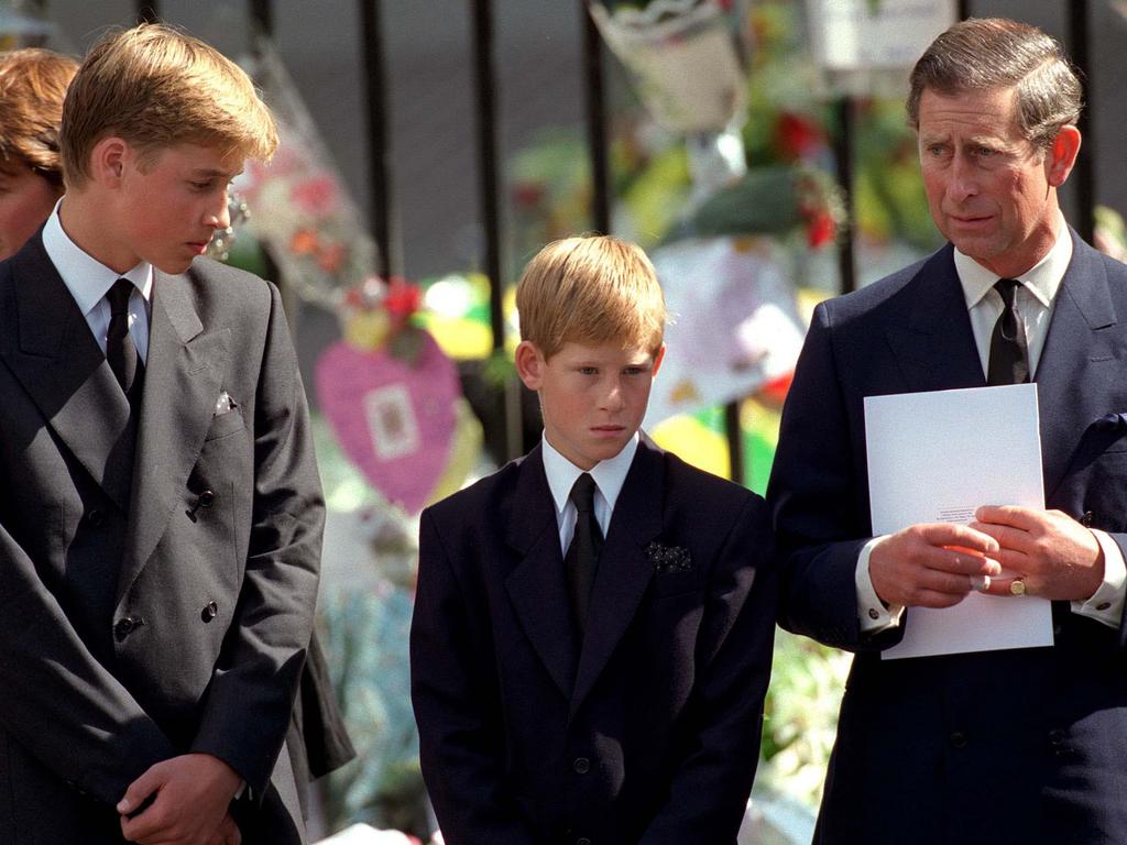 Harry has spoken about the deep trauma he suffered from walking behind his mother’s casket at her funeral. Picture: Photo by Anwar Hussein/WireImage