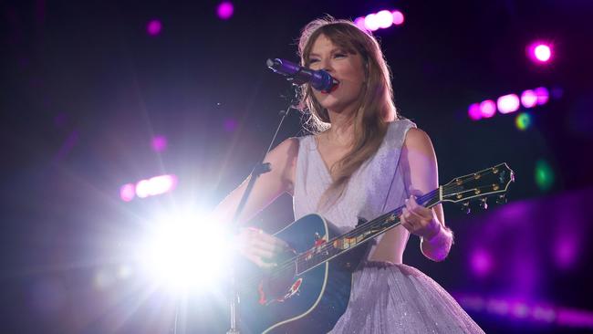 Taylor Swift performs at Melbourne Cricket Ground on February 16. Picture: Graham Denholm