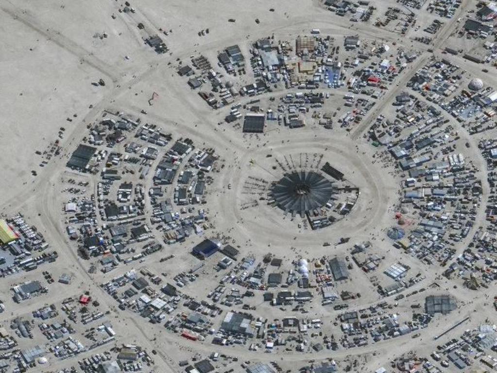 The famous Burning Man site in Nevada is a flooded mess. Picture: Supplied