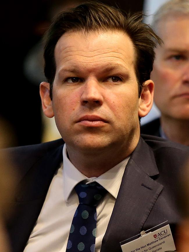 Senator Matt Canavan stood aside when his dual citizenship status was questioned. Picture: Kym Smith