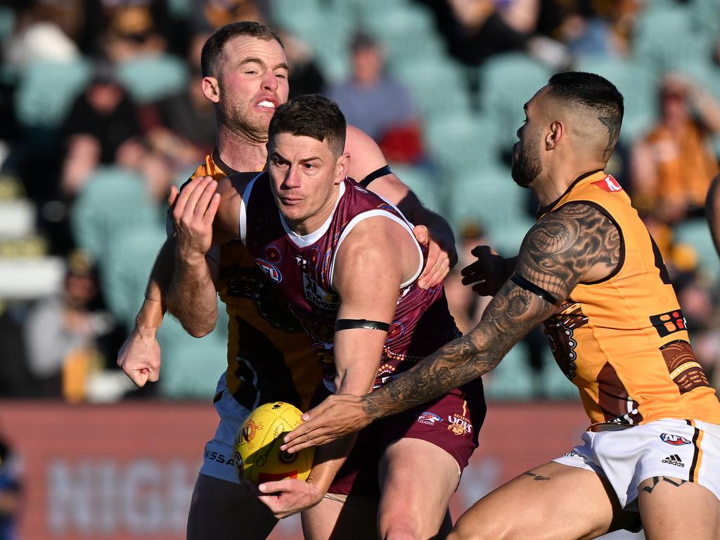 Lions skipper Dayne Zorko was diasppointed with his side’s effprt in Tasmania, Picture: Steve Bell/Getty Images