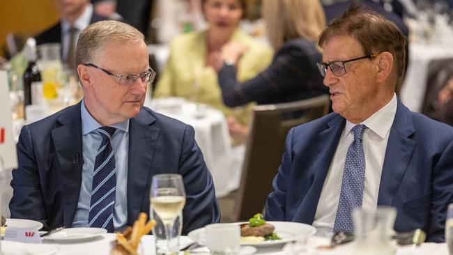 RBA Governor Philip Lowe (left) with Westpac chief economist Bill Evans. Picture: NCA NewsWire/Gary Ramage