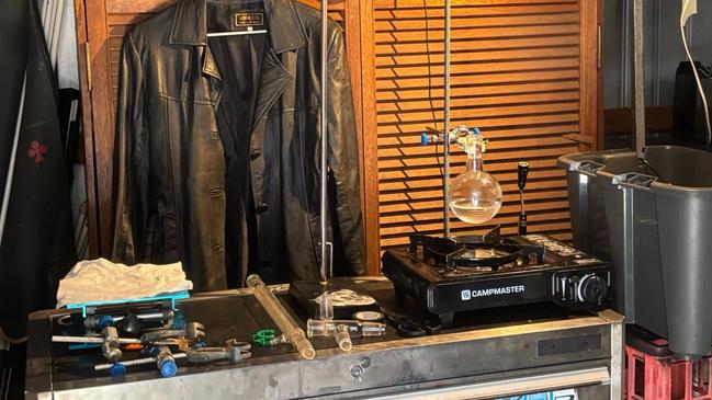 A secret drug lab was found in the shed outside the Paradise home.