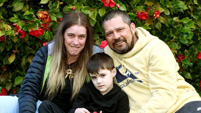 Shelley and James Mapapalangi, and their grandson Kobey in 2022. Picture: Alison Wynd