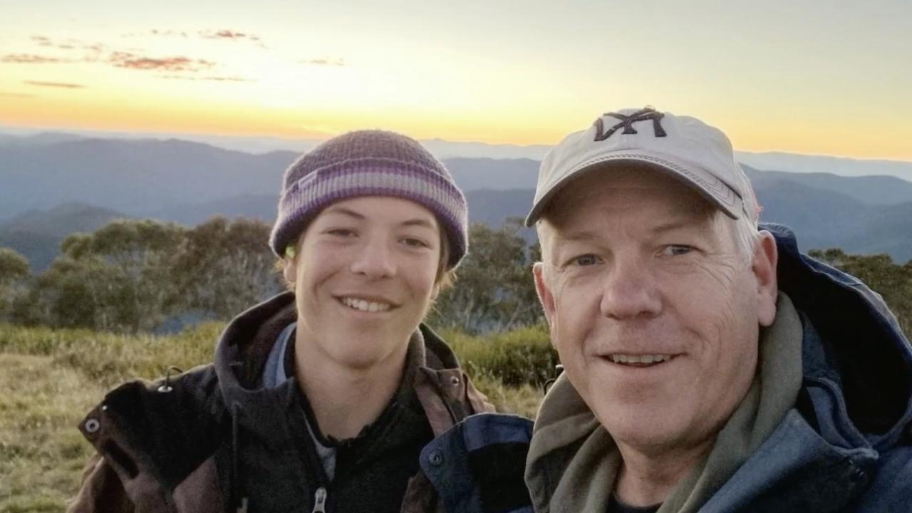 Charlie and Grant Stevens together. The image was part of a video displayed at a memorial honouring the life of Charlie, late last year. Picture: supplied