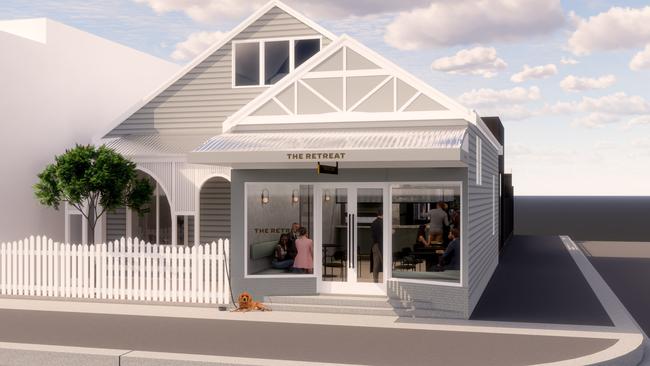 Revised concept image for restaurant plans at 9 Retreat Rd in Newtown. Picture: Hamilton Group