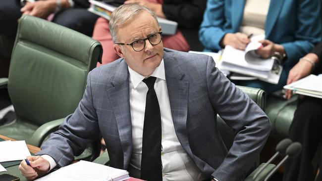 Prime Minister Anthony Albanese during Question Time at Parliament House in Canberra. Picture: NewsWire / Martin Ollman