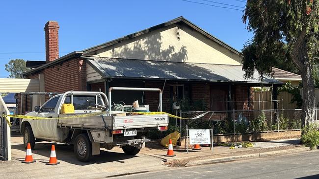 Police are investigating whether a house fire at Torrensville was sparked by a drug lab. Picture: Natalie Vikhrov