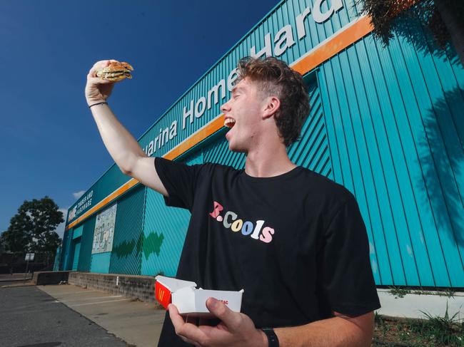 Tyler Bell is keen to get his hands on a big Mac at the proposed new site in Casuarina.Picture GLENN CAMPBELL