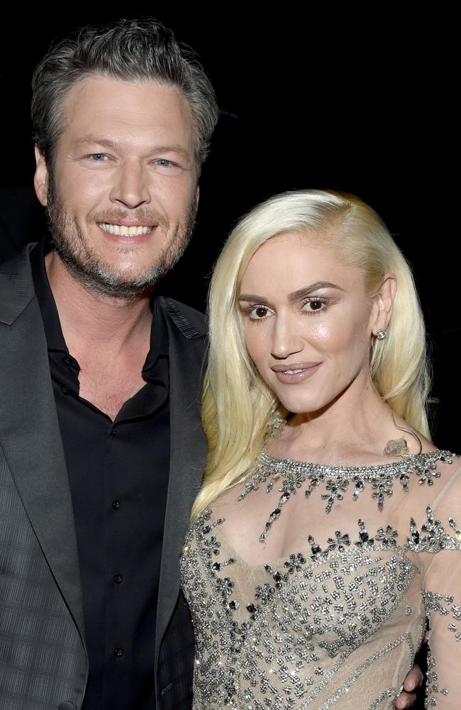 Gwen with boyfriend and duet partner Blake Shelton. Picture: John Shearer/BBMA2016/Getty