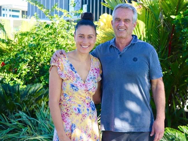 Anti-vaccine activists Taylor Winterstein and Robert F. Kennedy Jr. in Samoa in June