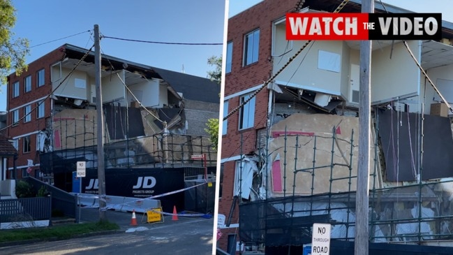 Building collapses after huge crack found in wall