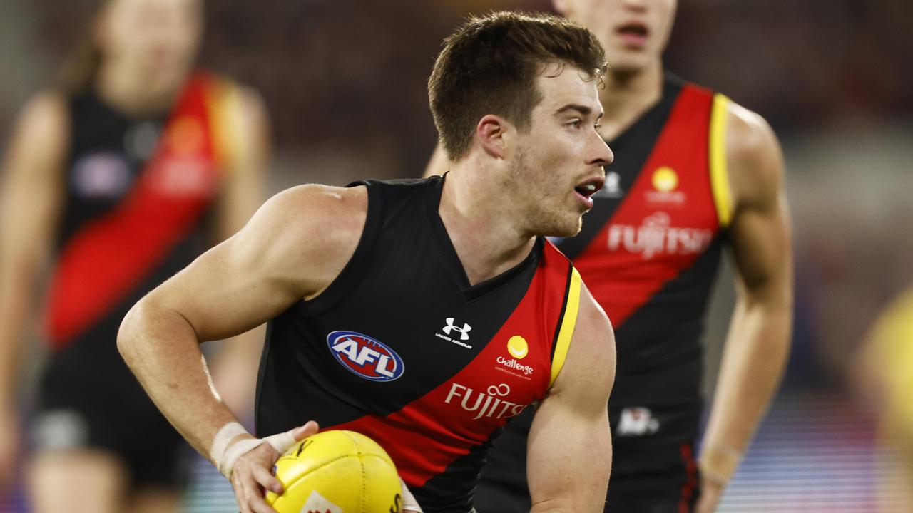 Zach Merrett had a mountain of the footy yet received no opposition attention. Picture: Daniel Pockett/Getty Images