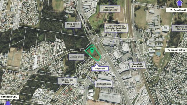 The proposed childcare centre and swim school at 1-5 Oakey Flat Rd was close to local shops, schools and public transport. Picture: City of Moreton Bay/DA Tracker