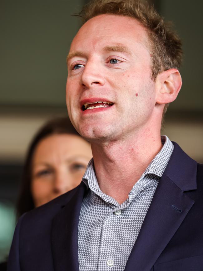 Opposition leader David Speirs, on June 6th, 2022, at Glenunga Hub. Picture: Tom Huntley