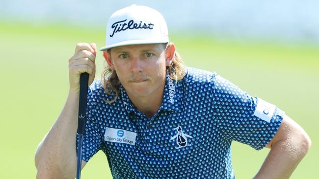 World No. 2 Cameron Smith of Australia lines up a putt at East Lake Golf Club in Atlanta, Georgia. Picture: Getty Images.