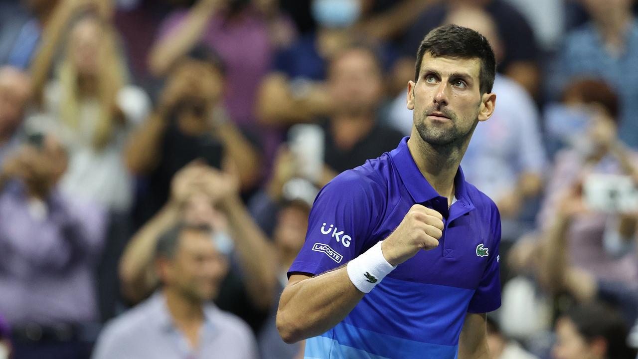 Novak Djokovic hasn’t revealed publicly if he is vaccinated or not. (Photo by Elsa/Getty Images)