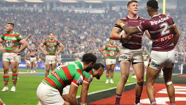 Aaron Warburton wants Bulldogs players to have their names on the back of jerseys in Las Vegas next year. Picture: Ezra Shaw/Getty Images