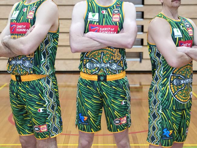 The JackJumpers Indigenous jersey was pulled after a complaint from the Tasmanian Aboriginal Council. Picture: JACKJUMPERS