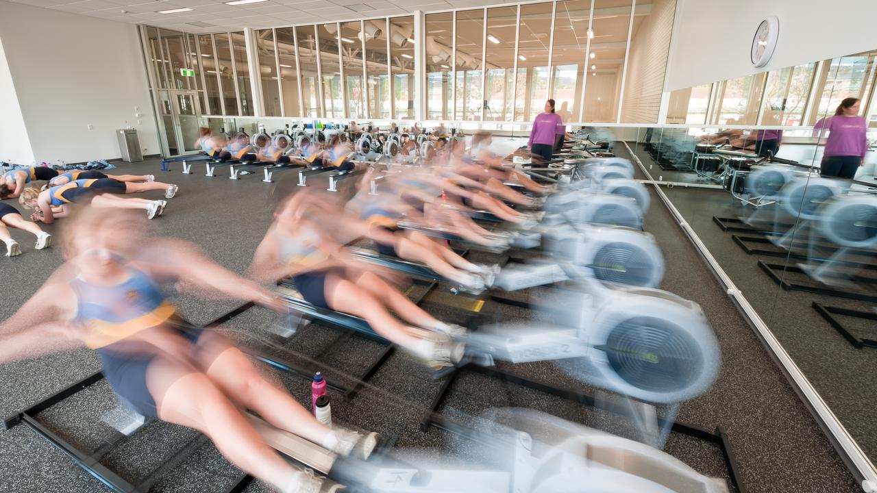 Rowing machines at the Adelaide’s Walford Anglican School for Girls.