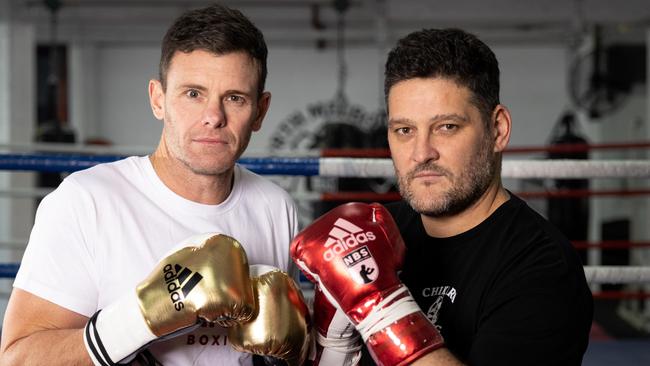 The Footy Fight Night on August 3 will feature Cameron Mooney v Brendan Fevola. Picture: Fiona Hamilton