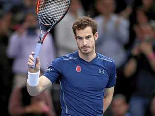 Andy Murray of Britain acknowledges the crowd at the Paris Masters. Picture: IAN LANGSDON