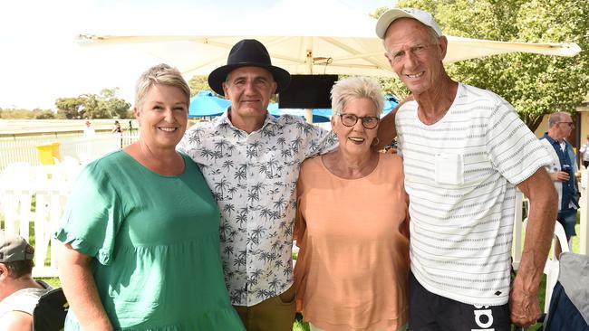 Nicole Lunghusen, Jason Lunghusen, Kerry Watts and Kim Watts at Moama Bowling Club Echuca Cup. Picture: David Smith
