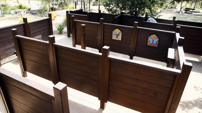 Bundoora Park Playspace’s maze. Picture: Paul Loughnan