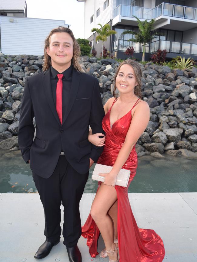 Aaron Davis and Hayley Allen at the Proserpine State High School formal. Picture: Elyse Wurm