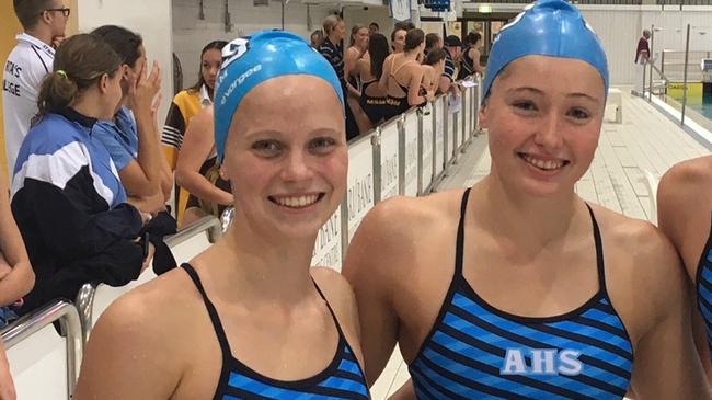 Old All Hallows' School relay teammates are now Aussie Dolphins together – Liz Dekkers and Bronte Job