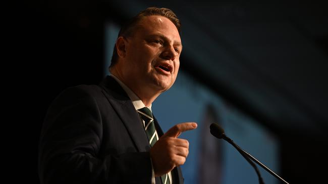 02/03/2023 : Brisbane Lord Mayor Adrian Schrinner at the lunch for QLD Media Club, at the Convention Centre, Brisbane. Schrinner discussed the 2032 Olympic & Paralympic Games and how we can build a better Brisbane.. pic Lyndon Mechielsen/Courier Mail